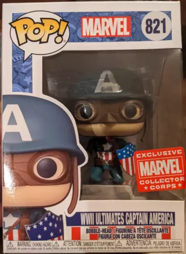 Funko POP! MCC Exclusive WWII Ultimates Captain America #821 - Avengers - Marvel