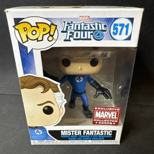 Funko Pop Mister Fantastic Fantastic Four Marvel Collector Corps Figure #571