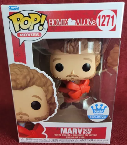 Funko Pop! Movies Home Alone Marv with Bow #1271 Exclusive  With Pop Protector