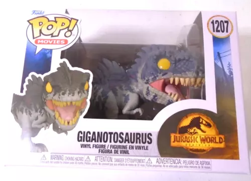 FUNKO POP MOVIES JURASSIC WORLD DOMINION GIGANTOSAURUS #1207 VINYL FIGURE