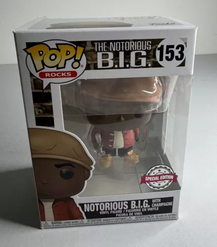 FUNKO POP! - NOTORIOUS B.I.G WITH CHAMPAGNE 153 ☆ Funko Rocks ☆ SPECIAL EDITION