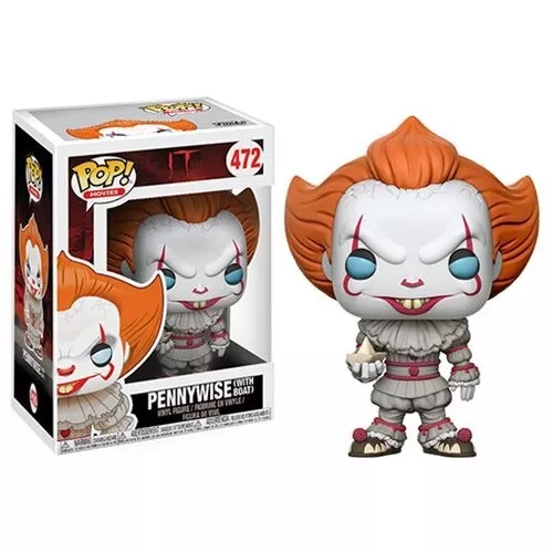 Funko Pop! PENNYWISE w/ BOAT #472 Stephen King IT Figure NEW & IN STOCK UK NOW