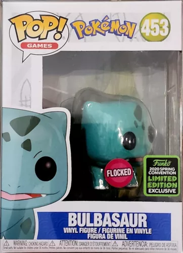 Funko POP! Pokémon: Bulbasaur #453 Flocked ECCC Convention Exclusive