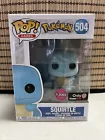 Funko Pop! Pokemon Squirtle #504 (Flocked) Gamestop Exc Vinyl Figure W/protector