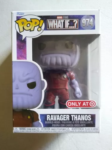 FUNKO POP! RAVAGER THANOS 974 MARVEL STUDIOS What if...? box damage