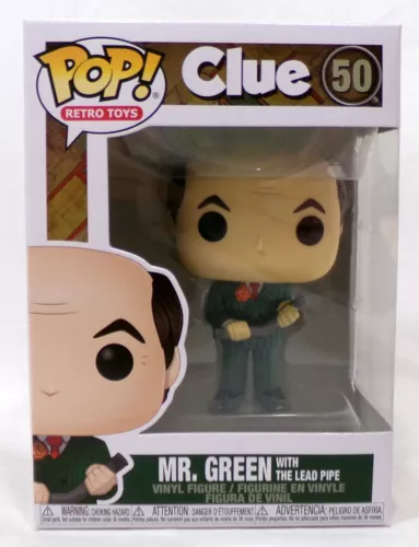 Funko Pop Retro Toys Clue 50 Mr. Green With The Lead Pipe Vinyl Figure New