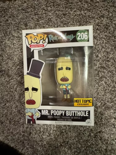 Funko Pop! Rick And Morty Mr. Poopy Butthole Hot Topic 206 W/ Protector