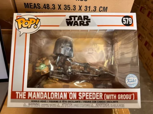 Funko POP! Rides: The Mandalorian on Speeder (with Grogu) Star Wars #579 [SE]