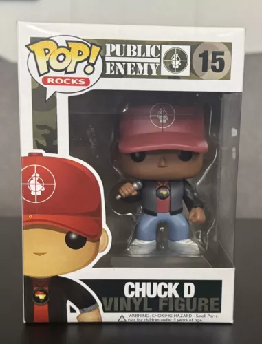 Funko Pop! -Rocks - Chuck D #15- Public Enemy Rare  W/pop Protector