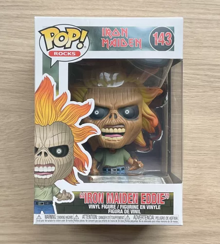 Funko Pop Rocks Iron Maiden Eddie #143 + Free Protector