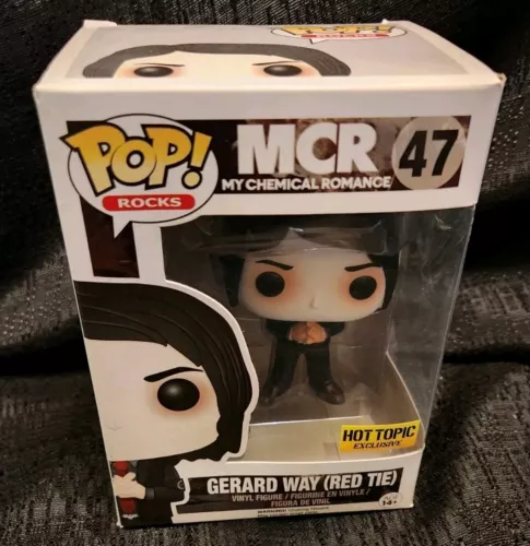 FUNKO POP! ROCKS MCR My Chemical Romance Gerard Way (Red Tie) #47 Hot Topic Excl