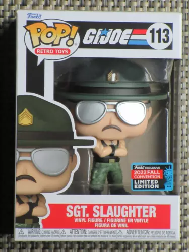 Funko POP Sgt. Slaughter action figure vinyl figure #113 GI Joe Exclusive