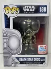 Funko Pop! Star Wars #188 Death Star Droid Chrome NYCC Exclusive Pop Protector