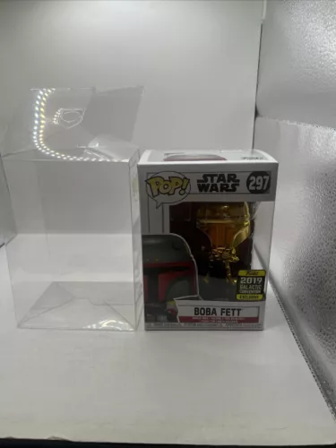 Funko Pop Star Wars 297 Boba Fett Gold/Chrome 2019 Galactic Convention Exclusive