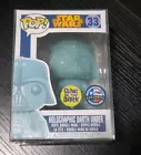 Funko Pop Star Wars #33 Holographic Darth Vader Glow in the Dark Vaulted NM 🔥