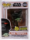 Funko Pop! Star Wars 488 Dark Trooper with Grogu GitD EE Exclusive Vinyl Figure