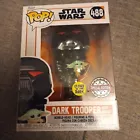 Funko Pop Star Wars #488 Dark Trooper With Grogu GiTD Special Edition