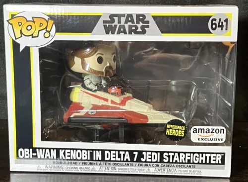 Funko Pop! Star Wars #641 Obi-Wan Kenobi in Delta 7 Jedi Starfighter