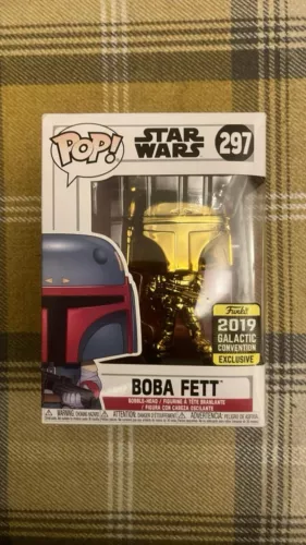 Funko Pop Star Wars - Boba Fett #297 Gold Chrome 2019 Galactic Convention