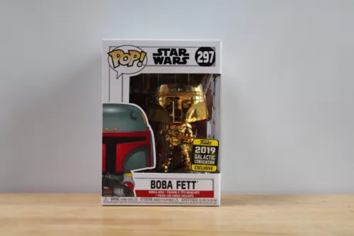 Funko Pop! Star Wars Boba Fett #297 (Gold) Chrome 2019 Galactic Convention