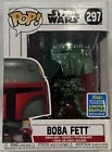 Funko Pop! Star Wars: Boba Fett #297 Green Chrome 2019 Summer Con Minor Box Dama