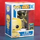 Funko Pop Star Wars C-3PO Gold Chrome SDCC 2015 Summer Con Exclusive Protector