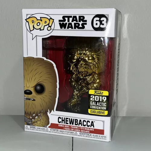 Funko Pop! Star Wars - Chewbacca #63 - Gold 2019 Galactic Convention Exclusive