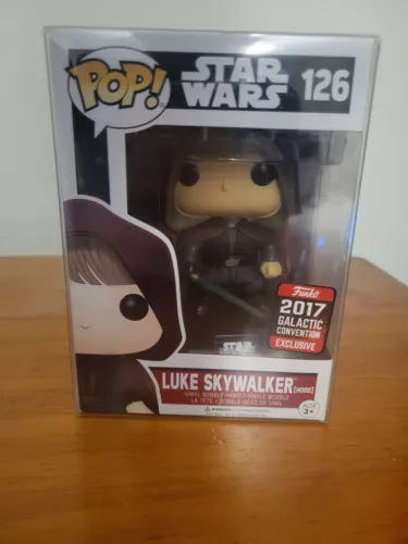 Funko POP! Star Wars- Luke Skywalker (Hood) #126 2017 Galactic Conv Exclusive