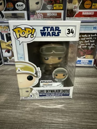 Funko Pop Star Wars Luke Skywalker Hoth with Pin #34 Amazon Exclusive