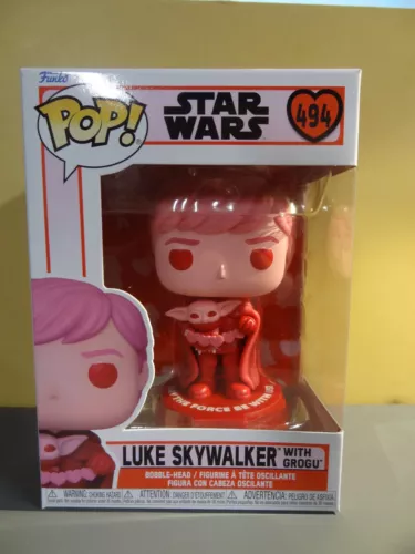 FUNKO POP! STAR WARS - LUKE SKYWALKER WITH GROGU - VALENTINE #494