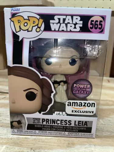 Funko Pop Star Wars Power of The Galaxy Leia 565 Amazon Exclusive DAMAGED BOX