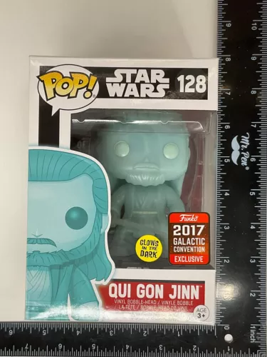 Funko Pop! Star Wars Qui Gon Jinn #128 Holographic Exclusive Convention H04