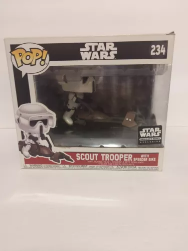 Funko Pop Star Wars Scout Trooper With Speeder Bike #234 Smugglers Bounty