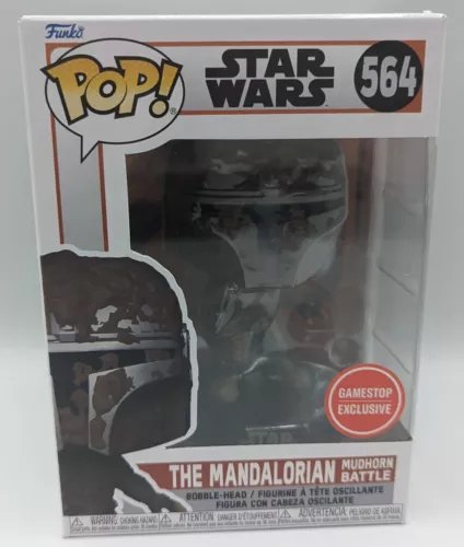 Funko Pop Star Wars The Mandalorian Mudhorn Battle #564 GameStop Exclusive