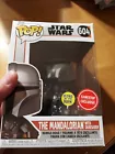 Funko Pop Star Wars The Mandalorian With Darksaber # 604 GAMESTOP GITD READ