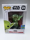 Funko Pop! Star Wars: Yoda #124 Green Chrome 2019 Summer Convention Exclusive A