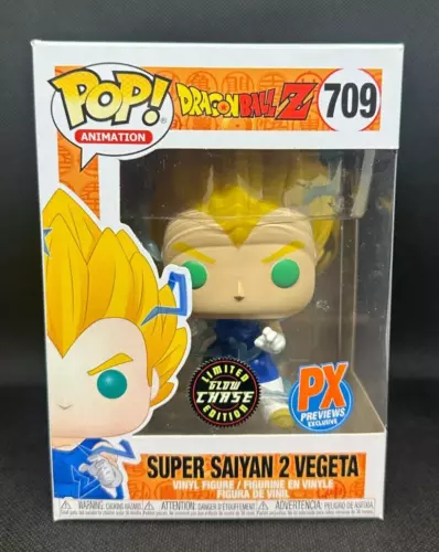 Funko Pop Super Saiyan 2 Vegeta 709 Dragonball Z PX Previews Glow Chase Figure