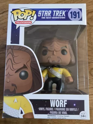 Funko POP! Television Star Trek The Next Generation Worf 191 with protector