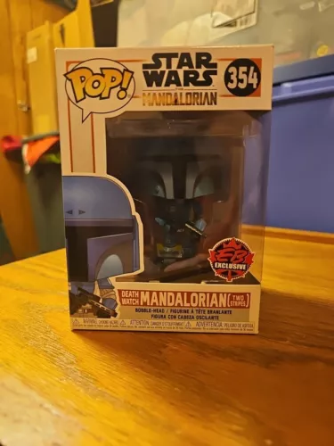 Funko Pop The Mandalorian 354 Death Watch Mando Two Stripes EB Exclusive