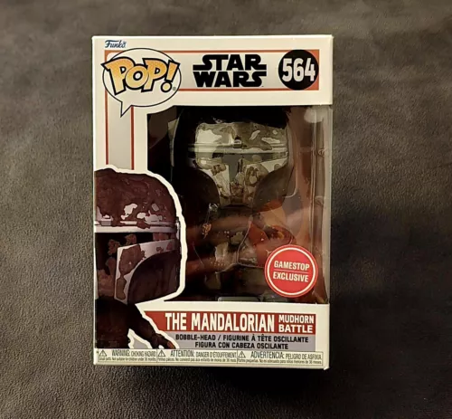 Funko Pop The Mandalorian Mudhorn Battle 564 GameStop Exclusive