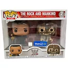 Funko POP The Rock And Mankind 2 Pack Vinyl Figures WWE Walmart Exclusive New