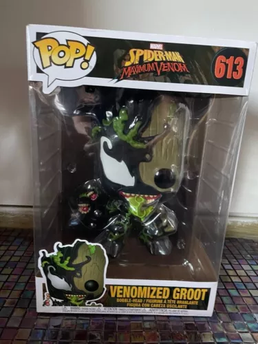 FUNKO POP VINYL 613 JUMBO  10" GROOT SPIDERMAN MAXIMUM VENOM MARVEL