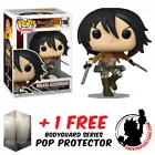 FUNKO POP VINYL ATTACK ON TITAN MIKASA ACKERMANN #1166 VINYL FIGURE + PROTECTOR