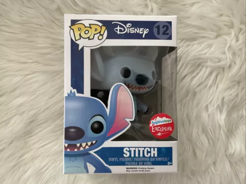 Funko Pop! Vinyl: Disney - Stitch - (Flocked) - Fugitive Toys (Exclusive) #12