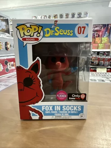 Funko Pop! Vinyl: Dr. Seuss - Fox in Socks - (Flocked) - GameStop (Exclusive) #7