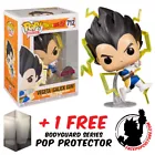 FUNKO POP VINYL DRAGON BALL Z VEGETA GALICK GUN #712 EXCLUSIVE + POP PROTECTOR