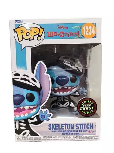 Funko Pop! Vinyl Figure #1234 Disney Lilo & Stitch Skeleton Stitch Glow Chase