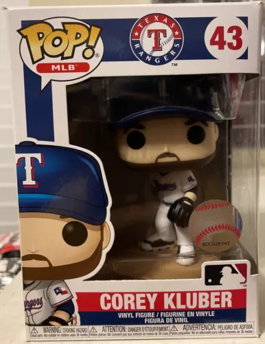 Funko Pop! Vinyl Figure Baseball MLB 43 Corey Kluber Texas Rangers