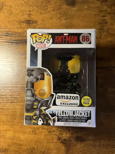 Funko Pop! Vinyl Figure Marvel Yellowjacket Glow #86 Amazon Ant-Man Damage