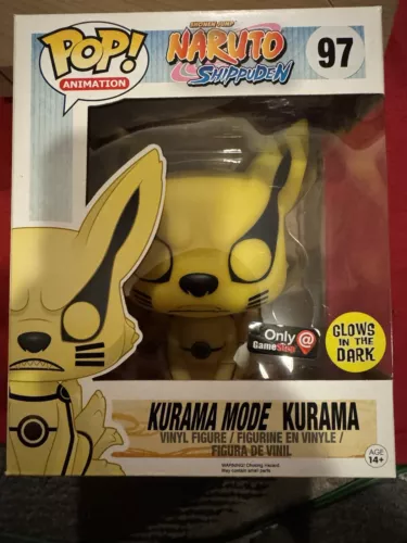 Funko Pop Vinyl Kurama Mode GITD #97 Naruto Shippuden GameStop Excl NEW